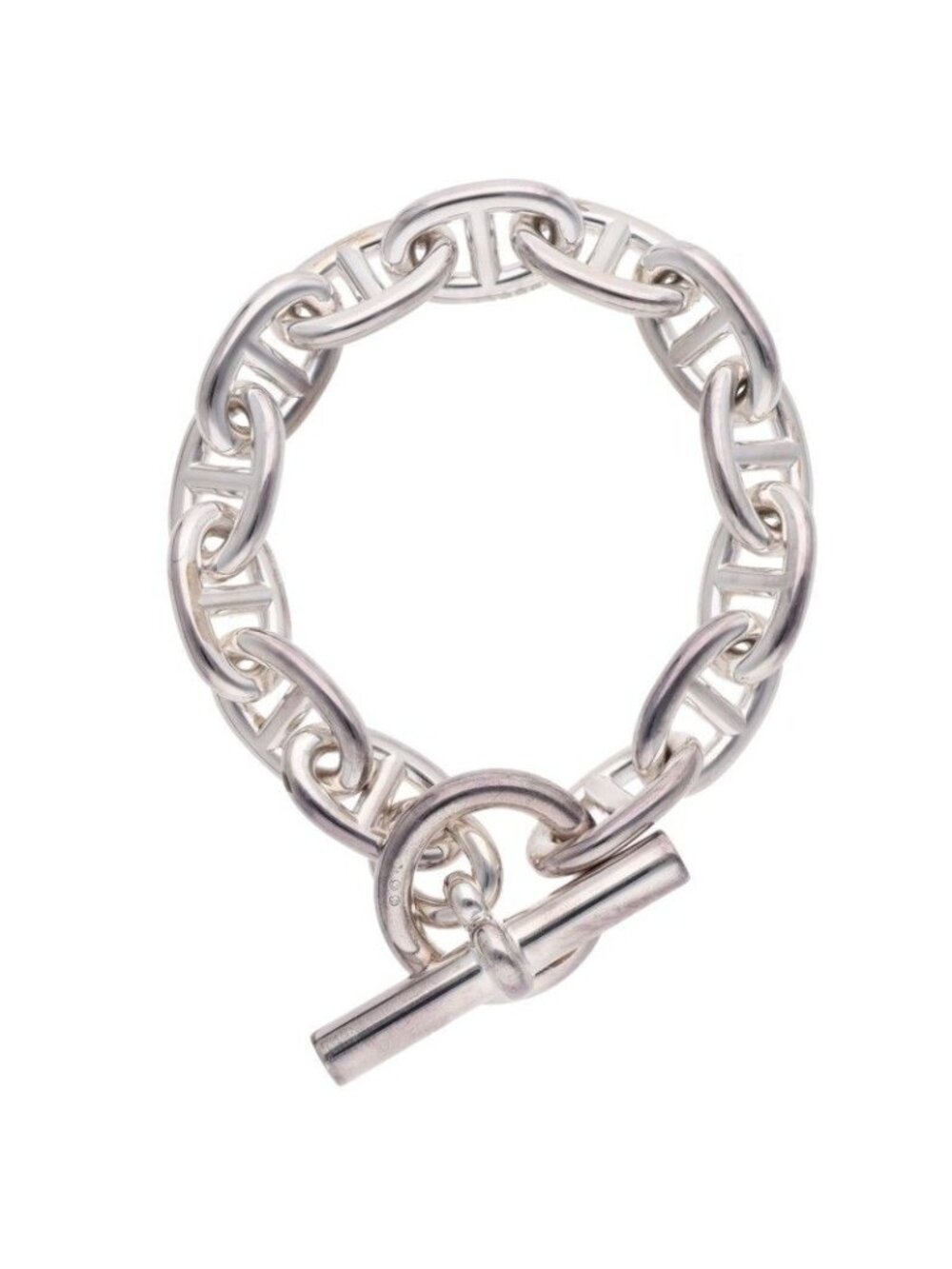 Hermes Chaine D'ancre TGM Silver Bracelet
